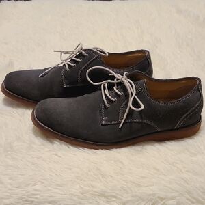 CH BASS Men's Gray Leather Lace-Up Shoes - Size 10M